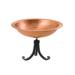 Charlton Home® Hammered Solid Copper Birdbath w/ Tripod Stand Metal/Copper in Black/Brown | 8.75 H x 12.25 W x 12.25 D in | Wayfair