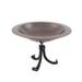 Charlton Home® Classic II Birdbath w/ Tripod Stand Metal/Copper in Black/Brown | 9 H x 12.75 W x 12.75 D in | Wayfair