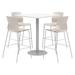 KFI Studios 36" L Square Manufactured Wood Breakroom Table & Chair Set Metal in White | 41 H in | Wayfair OLTFL42SQ-B1922-SL-41-D354-4-OL2700BR-P45