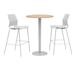 KFI Studios 30" L Round Manufactured Wood Breakroom Table & Chair Set Metal in Brown/Gray | 29 H in | Wayfair