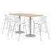 KFI Studios 72" L Rectangular Manufactured Wood Breakroom Table & Chair Set Metal in Brown/Gray | 41 H in | Wayfair