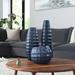 Wade Logan® Aurrie Antchen 3-Piece 16.35" Indoor/Outdoor Ceramic Table Vase Ceramic in Blue/White | 20 H x 7 W x 10 D in | Wayfair