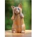 Dakota Fields Horan See No Evil Kitty Figurine Wood in Brown/Gray | 7.75 H x 3.2 W x 3.9 D in | Wayfair 689842A6185C4B2CA6F9BFB8D9B4920A