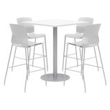 KFI Studios 36" L Square Manufactured Wood Breakroom Table & Chair Set Metal in White | 41 H in | Wayfair OLTFL42SQ-B1922-SL-41-D354-4-OL2700BR-P13