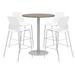 KFI Studios 42" L Round Manufactured Wood Breakroom Table & Chair Set Metal in Gray | 41 H in | Wayfair OLTFL42RD-B1922-SL-41-7960K-4-OL2700BR-P08