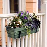 Winston Porter Dynamism Galvanized Steel Window Box Planter Metal in Green | 8 H x 22 W x 6.5 D in | Wayfair C08-WM