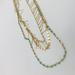 Anthropologie Jewelry | Anthropologie Gold Long Turquoise Bead Necklace | Color: Gold/Green | Size: Os