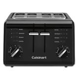 Cuisinart 4 Slice Compact Toaster Stainless Steel in Black | 10.19 H x 11.19 W x 7 D in | Wayfair CPT-142BKP1