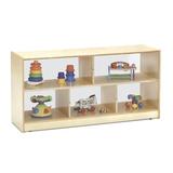 Jonti-Craft® 3 Compartment Shelving Unit w/ Wheels Wood in Brown | 35.5 H x 48 W x 15 D in | Wayfair 0782JCPL