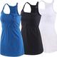 ZUMIY Women's Nursing Tanks Maternity Tops Postpartum Breastfeeding Cami Racerback (Small, Black+White+Peacock Blue /3pack)