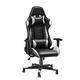 Gaming Chair, Racing Style Office High Back Ergonomic Conference Work Chair Reclining Computer PC Swivel Desk Chair with Headrest&Lumbar Cushion 170 Degree Reclining Angle (White)