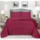 B&B Quilted Bedspreads Bed Throw Double Bedding Set - Silk Border Embossed patterned bedspread Throw Blanket Comforter Double Bed in 3PCS with 2 soft pillow Shams (Osca Burgundy)