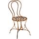 Chaise en fer forgé 91x50x45 cm Chaises à assise ronde Chaises en fer antique Chaises de jardin et