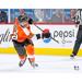 Claude Giroux Philadelphia Flyers Unsigned Orange Jersey Shooting Photograph