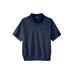 Men's Big & Tall Banded Bottom Polo Shirt by KingSize in Navy (Size XL)