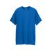 Men's Big & Tall Shrink-Less™ Lightweight Longer-Length Crewneck Pocket T-Shirt by KingSize in Royal Blue (Size 4XL)