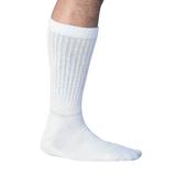 Men's Big & Tall Mega Stretch Socks by KingSize in White (Size L)