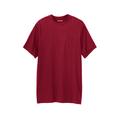 Men's Big & Tall Shrink-Less™ Lightweight Longer-Length Crewneck Pocket T-Shirt by KingSize in Rich Burgundy (Size 7XL)