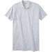 Men's Big & Tall Longer-Length Shrink-Less™ Piqué Polo Shirt by KingSize in Heather Grey (Size 5XL)