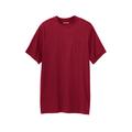 Men's Big & Tall Shrink-Less™ Lightweight Longer-Length Crewneck Pocket T-Shirt by KingSize in Rich Burgundy (Size 8XL)