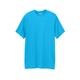 Men's Big & Tall Shrink-Less™ Lightweight Longer-Length Crewneck Pocket T-Shirt by KingSize in Electric Turquoise (Size XL)