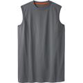 Men's Big & Tall Longer-Length Heavyweight Muscle Tee by Boulder Creek in Steel (Size XL)