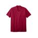 Men's Big & Tall Longer-Length Shrink-Less™ Piqué Polo Shirt by KingSize in Rich Burgundy (Size 5XL)