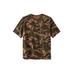 Men's Big & Tall Boulder Creek® Heavyweight Crewneck Pocket T-Shirt by Boulder Creek in Olive Camo (Size 3XL)