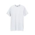 Men's Big & Tall Shrink-Less™ Lightweight Longer-Length Crewneck Pocket T-Shirt by KingSize in White (Size 2XL)