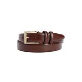 Men's Big & Tall Synthetic Leather Belt with Classic Stitch Edge by KingSize in Medium Brown Gold (Size 56/58)