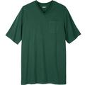 Men's Big & Tall Shrink-Less™ Lightweight Longer-Length V-neck T-shirt by KingSize in Hunter (Size 5XL)