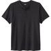 Men's Big & Tall Shrink-Less Lightweight Henley Longer Length T-Shirt by KingSize in Heather Charcoal (Size 4XL) Henley Shirt