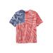 Men's Big & Tall Lightweight Tie-Dye Crewneck Tee by KingSize in American Flag Tie Dye (Size 7XL)