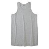 Men's Big & Tall Shrink-Less™ Lightweight Longer-Length Tank by KingSize in Heather Grey (Size 3XL) Shirt