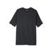 Men's Big & Tall Shrink-Less™ Lightweight Longer-Length V-neck T-shirt by KingSize in Heather Charcoal (Size 2XL)