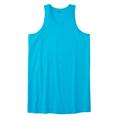 Men's Big & Tall Shrink-Less™ Lightweight Longer-Length Tank by KingSize in Electric Turquoise (Size 4XL) Shirt