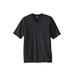 Men's Big & Tall Shrink-Less™ Lightweight V-Neck Pocket T-Shirt by KingSize in Heather Charcoal (Size XL)