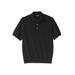 Men's Big & Tall Banded Bottom Pocket Shrink-Less™ Piqué Polo Shirt by KingSize in Black (Size 6XL)