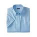 Men's Big & Tall KS Signature Wrinkle Free Short-Sleeve Oxford Dress Shirt by KS Signature in Sky Blue (Size 22)