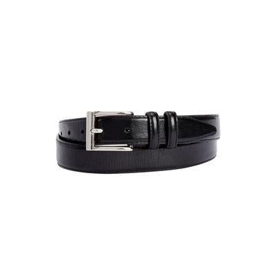 Men's Big & Tall Synthetic Leather Belt with Classic Stitch Edge by KingSize in Black Silver (Size 68/70)