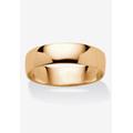 Men's Big & Tall 14k Gold over Sterling Silver Wedding Band Ring by PalmBeach Jewelry in Gold (Size 9)
