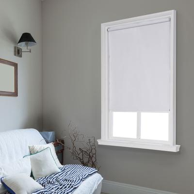 Wide Width Cut-to-Width Spring Vinyl Roller Shade by Whole Space Industries in White (Size 71" W 64" L)