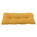 Tufted Wicker Settee Cushion by BrylaneHome in Lemon Thick Patio Outdoor Bench Sofa Loveseat Padding