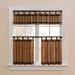 Wide Width Bamboo Tab-Top Tier Set by BrylaneHome in Honey Oak Brown (Size 60" W 30" L) Window Curtain