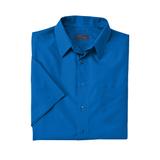 Men's Big & Tall KS Signature Wrinkle-Free Short-Sleeve Dress Shirt by KS Signature in Royal Blue (Size 17 1/2)