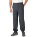 Men's Big & Tall Fleece Elastic Cuff Sweatpants by KingSize in Heather Charcoal (Size 3XL)