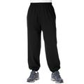 Men's Big & Tall Lightweight Elastic Cuff Sweatpants by KingSize in Black (Size 4XL)