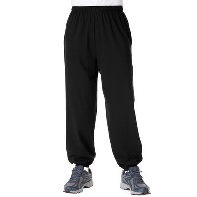 Men's Big & Tall Lightweight Elastic Cuff Sweatpants by KingSize in Black (Size 7XL)