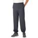 Men's Big & Tall Fleece Elastic Cuff Sweatpants by KingSize in Heather Charcoal (Size 9XL)