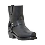 Wide Width Men's Dingo 7" Harness Side Zip Boots by Dingo in Black (Size 10 W)